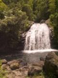 tropical scenery, rock waterfall